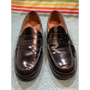Vintage Weejuns Bass & Co Walter Size US 12 D Leather Loafer Dress Shoes Black